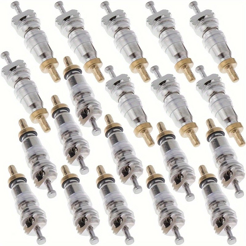 20 High Quality Air Conditioning Valve Cores Silvery For R22 R12 And R410 Systems Cars And Homes - Image 2