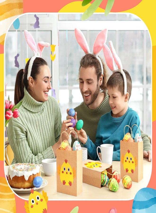 مجموعة موتيبونز من 48 كيس هدايا كرافت لعيد الفصح مع مقابض، أكياس حلوى عيد الفصح، أكياس هدايا لحفلات عيد الفصح، مستلزمات تزيين حفلات عيد الفصح - Image 2