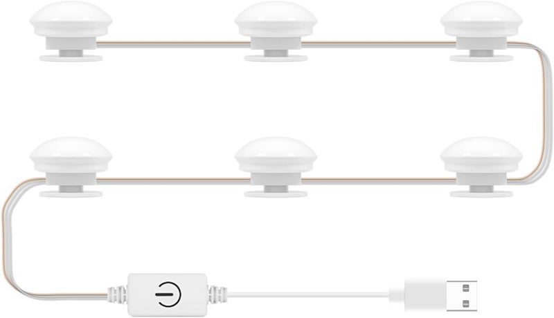 Vanity Mirror Light Easy Install Mirror Front Light, USB Makeup, Infinite Dimming, Dressing Room (6 Bulbs) - Image 1