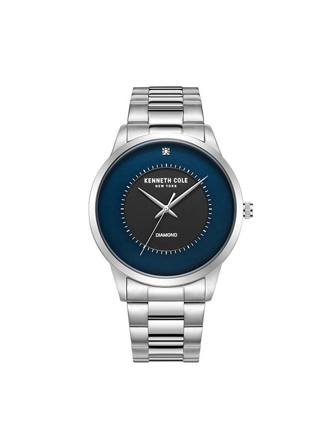 Kenneth Cole New York ساعة يد أنالوج كوارتز زرقاء بقطر 42 مم مزودة بألماس حقيقي للرجال - Image 1