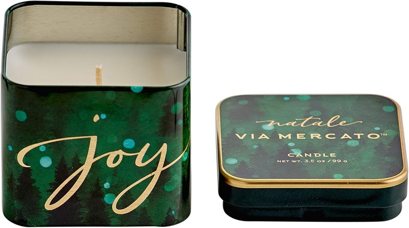 Via Mercato Natale Christmas HolidayGift Collection, Joy, Candle 