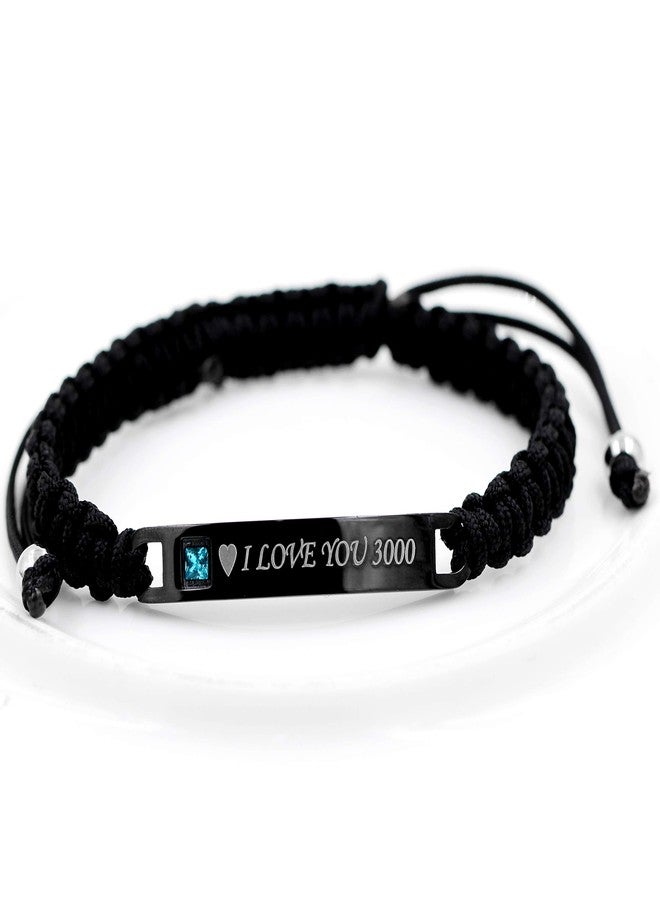 Uloveido I Love You 3000 Couples Bracelets Set, His and Hers Handmade Rope Braided Personalized Matching Bracelets for Him and Her (I Love You 3000) - Image 4