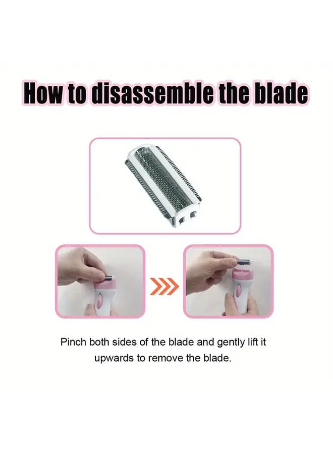 5Pcs Replacement Blades For Women Electric Shaver Stainless Steel Hair Remover Accessories - Image 3