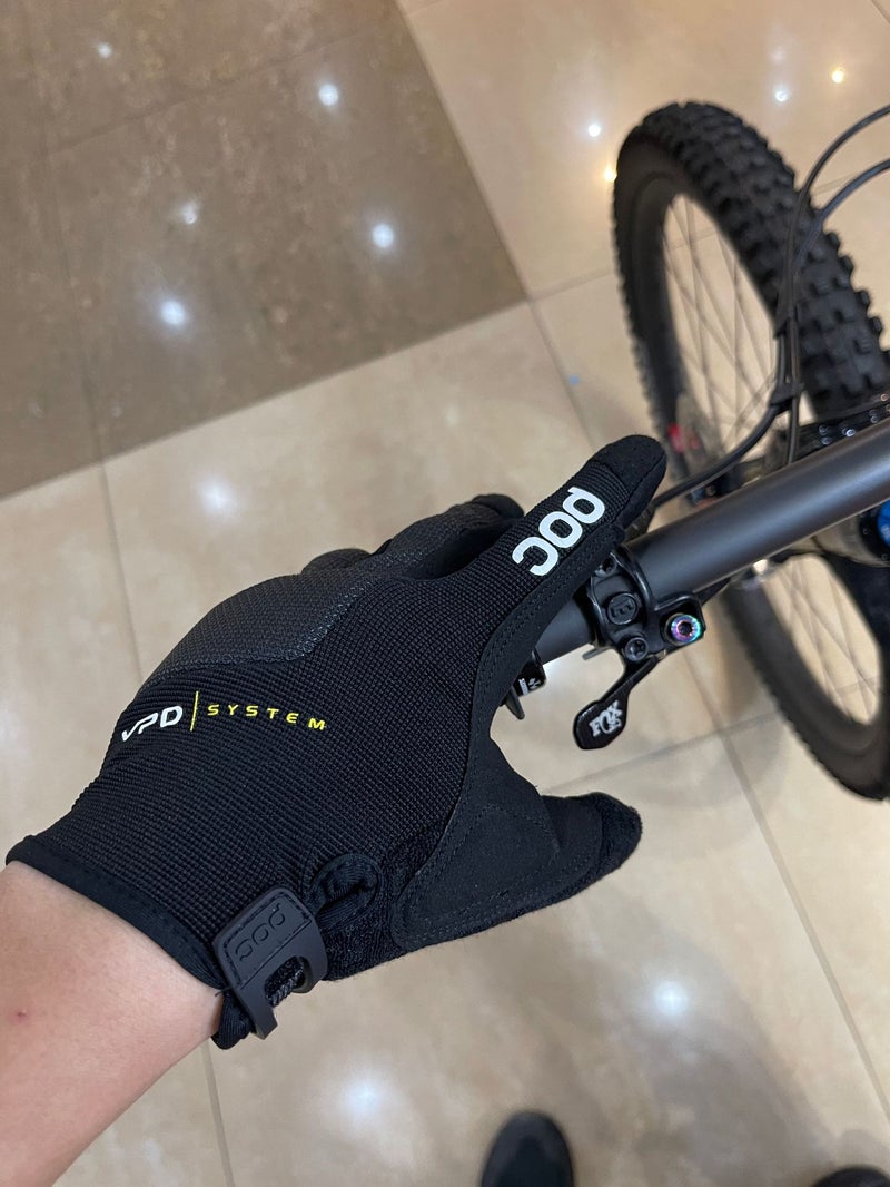 Generic Enduro DH Long-Finger Gloves for Riding black palm
