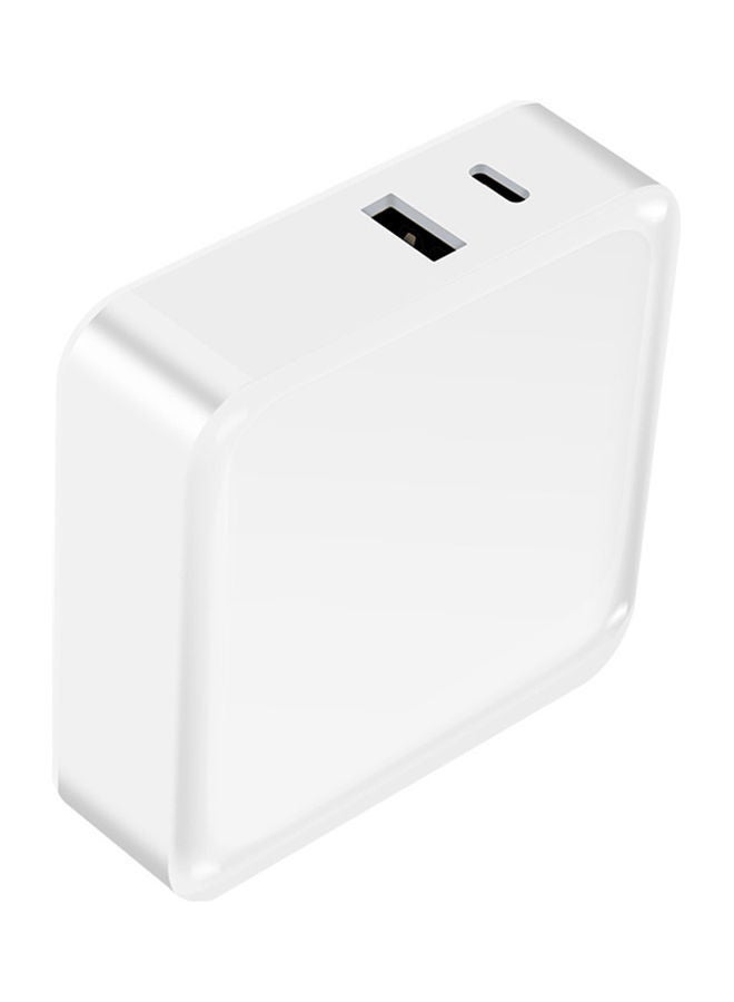 NIBEMINENT WLX-i8 2 Port USB Plus Type-C Charger White  - Image 1
