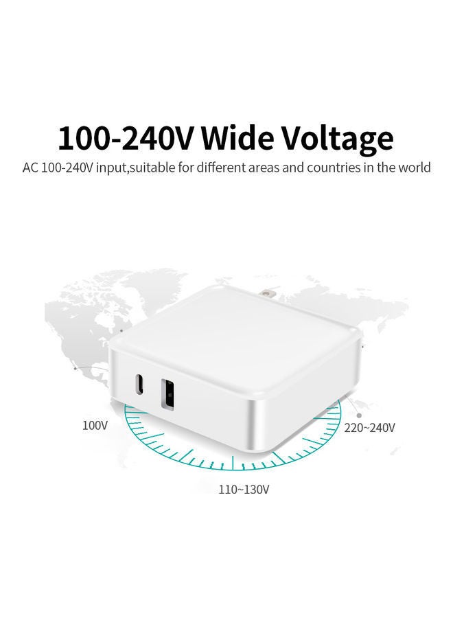 NIBEMINENT WLX-i8 2 Port USB Plus Type-C Charger White  - Image 4