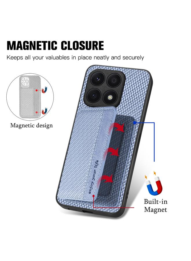S-TOP Case For Honor X8A Carbon Fiber Magnetic Card Wallet Bag Phone Case - Image 3