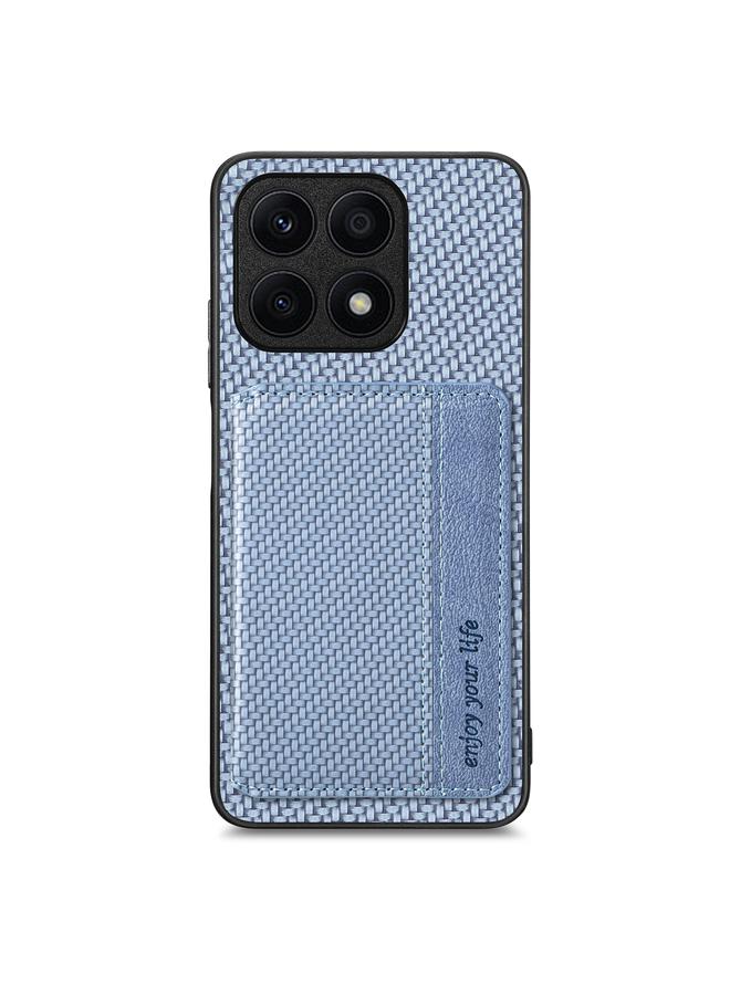 S-TOP Case For Honor X8A Carbon Fiber Magnetic Card Wallet Bag Phone Case - Image 2