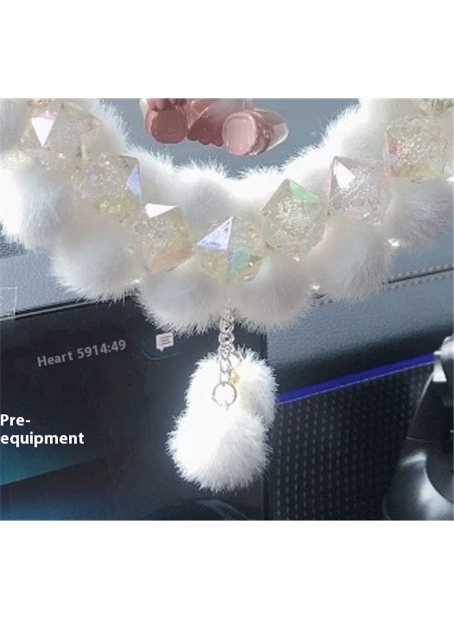 Generic Cute Sleep Elves Car Pendant Interior Decor Rearview Mirror Charms Hanging Ornament Home Decoration-white Cat's ears  - Image 4