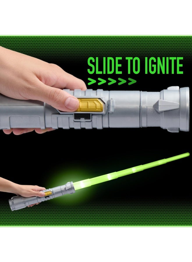 Goliath Power Saber Energy Blade Electronic Toy (Green) | Auto Extending Light-Up Sword with Motion SFX & Flash-on Clash | Fully Retractable, Role Play Costume Accessory for Kids 6+ - Image 4