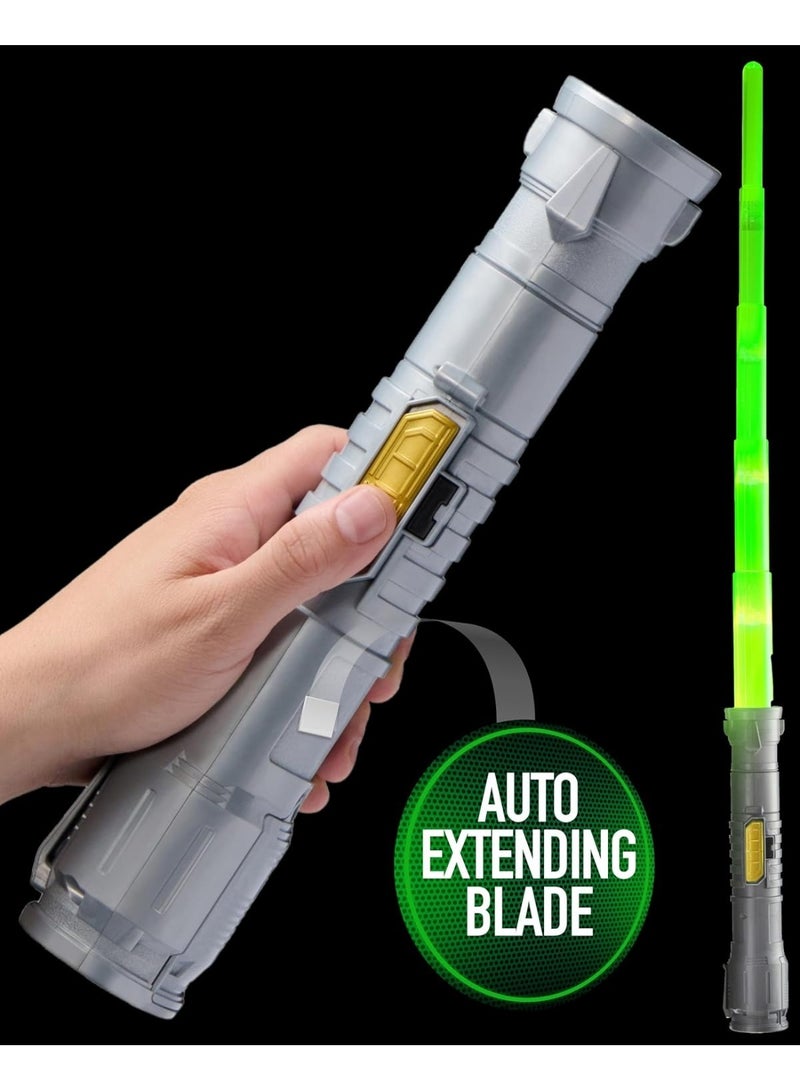 Goliath Power Saber Energy Blade Electronic Toy (Green) | Auto Extending Light-Up Sword with Motion SFX & Flash-on Clash | Fully Retractable, Role Play Costume Accessory for Kids 6+ - Image 3