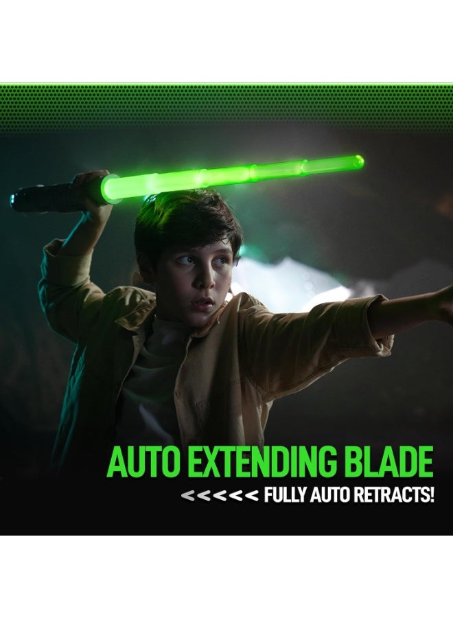 Goliath Power Saber Energy Blade Electronic Toy (Green) | Auto Extending Light-Up Sword with Motion SFX & Flash-on Clash | Fully Retractable, Role Play Costume Accessory for Kids 6+ - Image 5