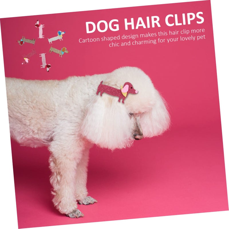 6Pcs Cartoon Dog Pet Hair Clips For Long Hair Daily Wear And Festivals Safe Edges Random Colors - Image 4