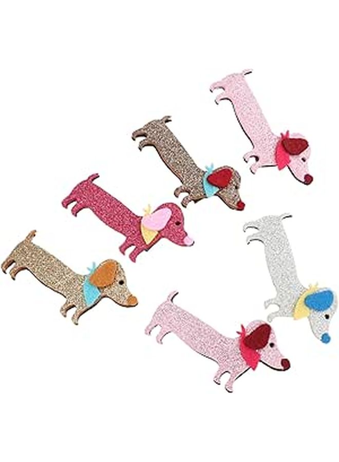 6Pcs Cartoon Dog Pet Hair Clips For Long Hair Daily Wear And Festivals Safe Edges Random Colors - Image 1