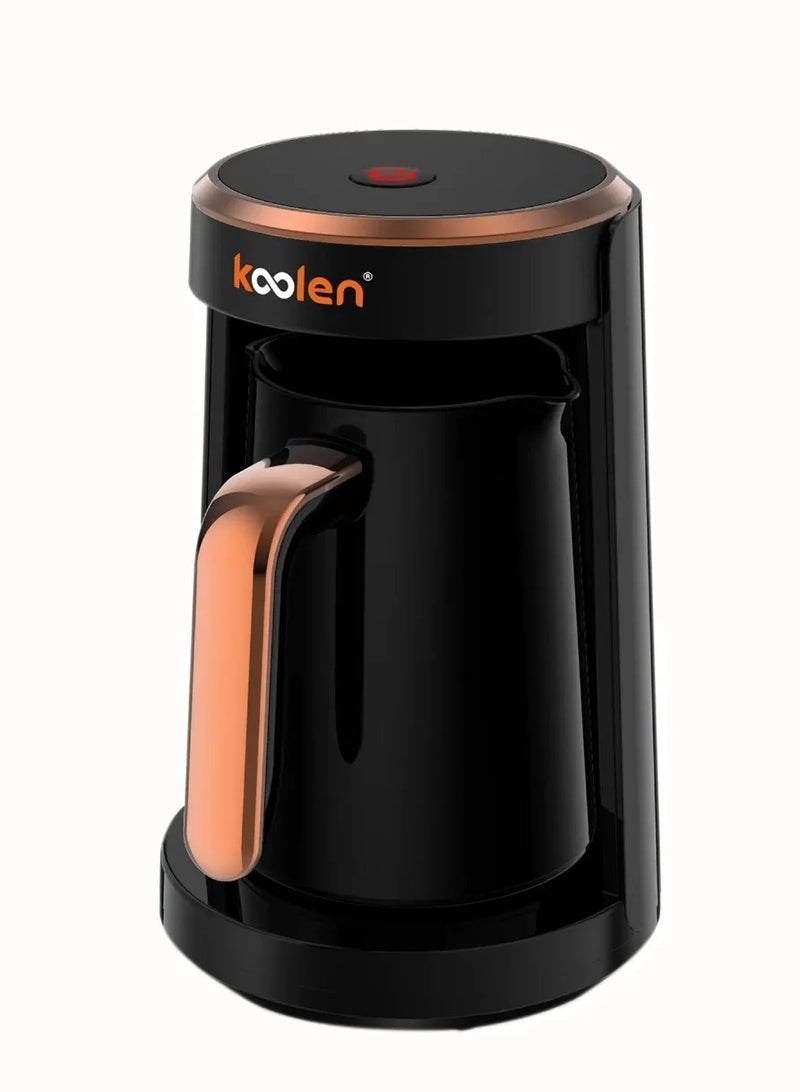 KOOLEN Turkish Coffee Maker – 4 Cups, One-Button Operation, Temperature Control, Practical Plastic Design 500 ml 480 W 800100016 Black /Gold - Image 1