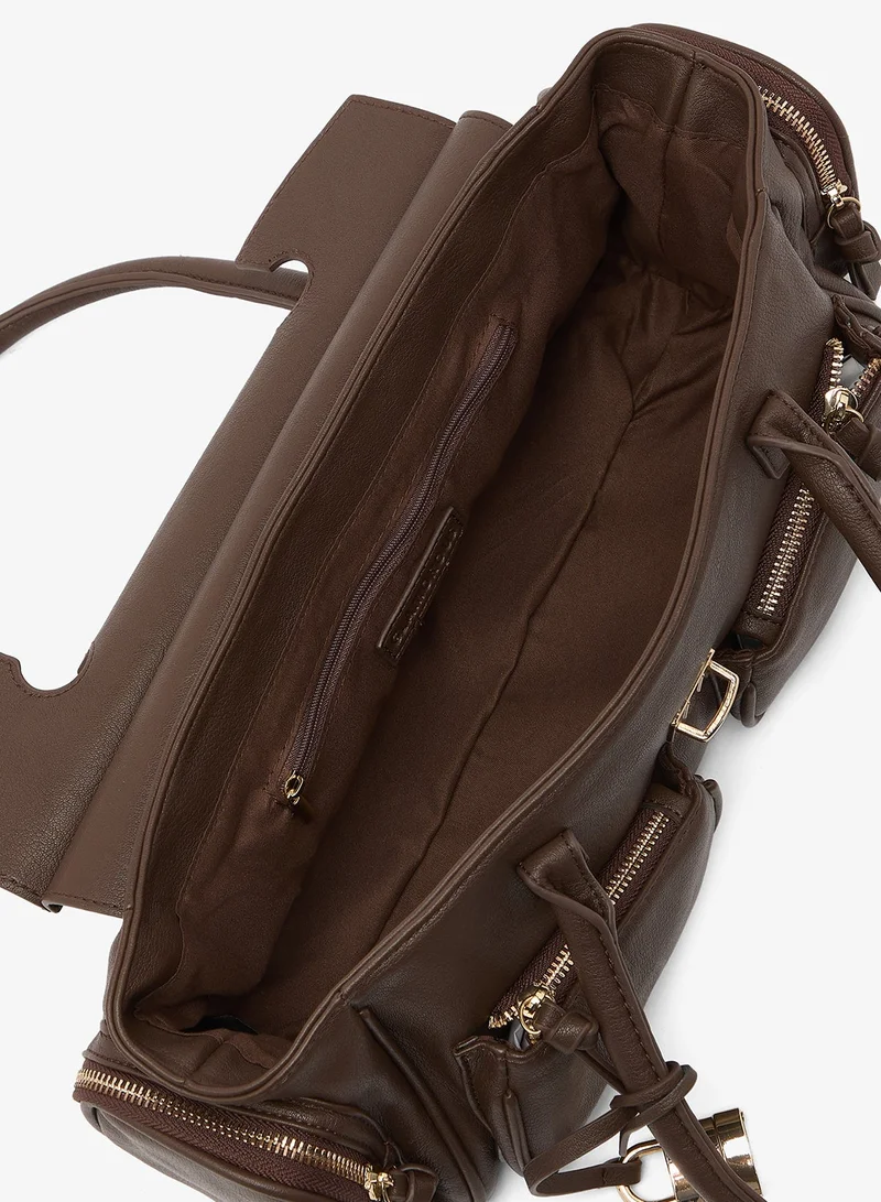 Glamorous BROWN Casual Multi-Pocket Shoulder Bag for Women | Best Price UAE