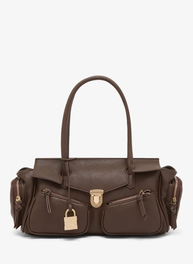 Glamorous BROWN Casual Multi-Pocket Shoulder Bag for Women | Best Price UAE