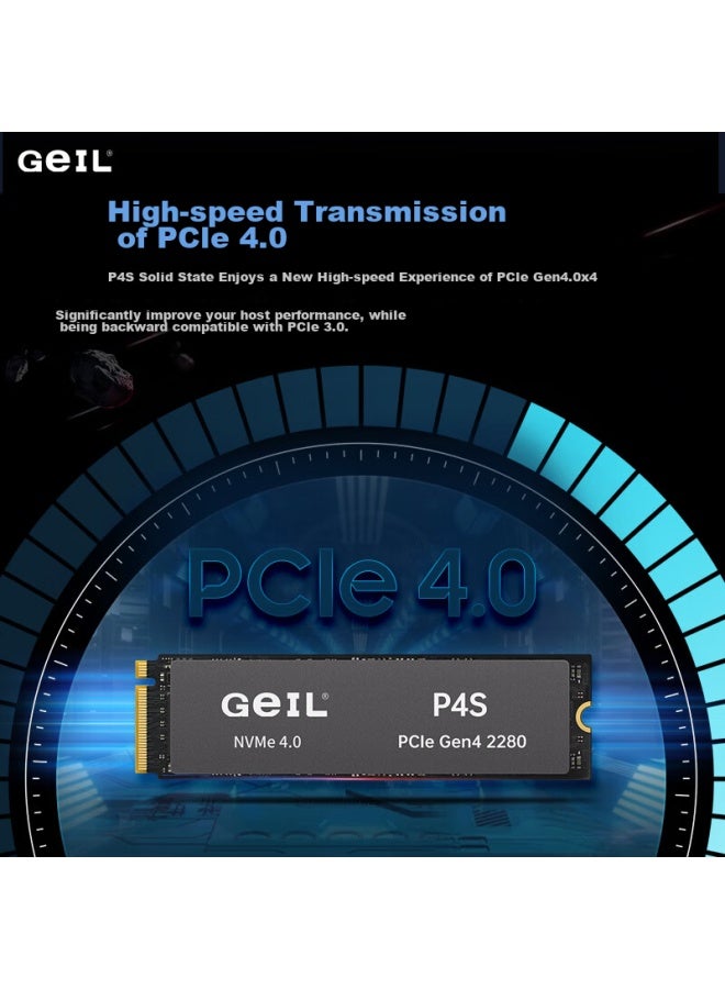 Geil 2tb Ssd, M.2 Interface , Nvme Ssd, High-performance Gaming Version, High-speed 7450mb/s, P4s Series - Image 2