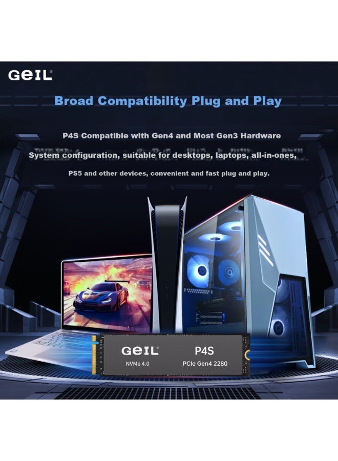 Geil 2tb Ssd, M.2 Interface , Nvme Ssd, High-performance Gaming Version, High-speed 7450mb/s, P4s Series - Image 5