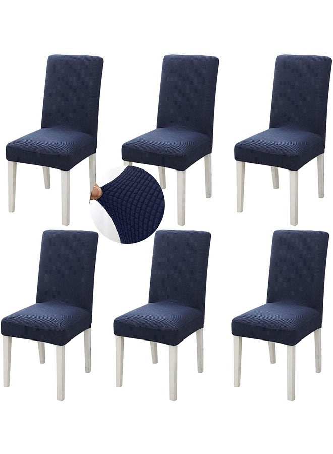 JCB CHIC Dining Chair Cover, Soft Stretch Embossed Stereo Jacquard Cover Non-slip Waterproof Washable Removable Chair Cover for Home, Dining, Banquet, Kitchen Dining Chair Protector(6pcs) - Image 1