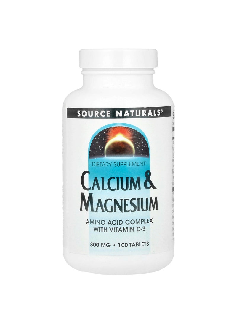 Source Naturals Calcium & Magnesium, 100 Tablets