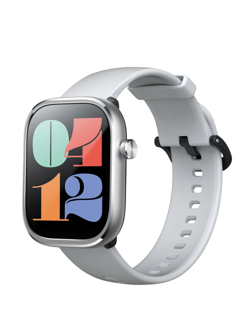 Mibro Watch C4 Silver, Metal+PC&GF, 2.01 inch  TFT, BT Call, 300mAh, 2ATM, +100 Sport Modes" - Image 3