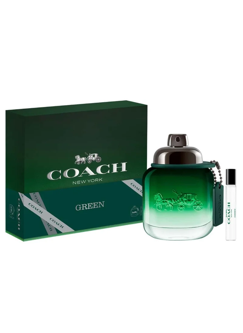 كوتش Coach Green 60ml Eau De Toilette Spray + 7.5ml Eau De Toilette Spray Gift Set