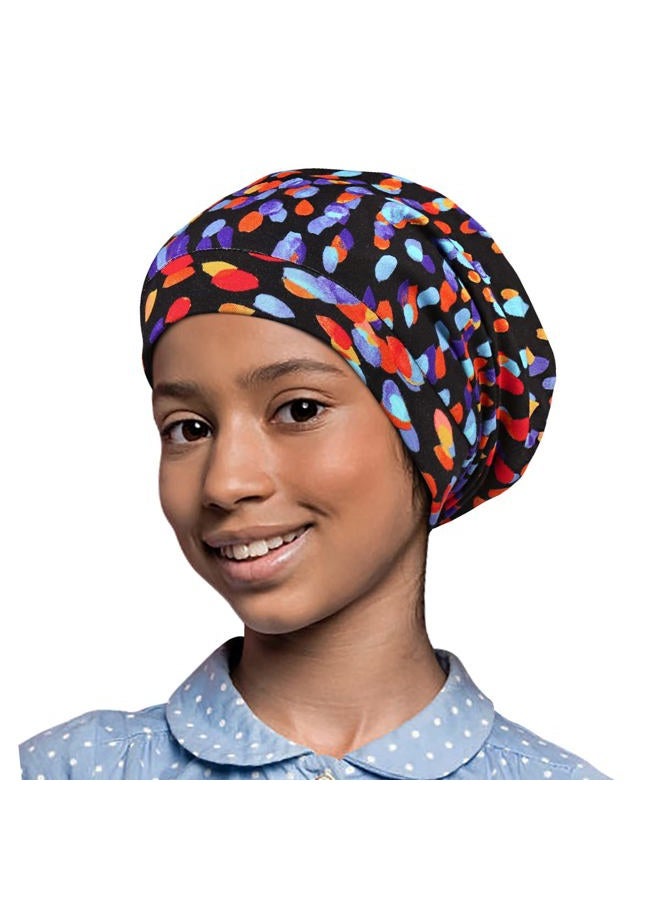 Alnorm Girls Hair Sleep Bonnet Night Hat XL Jumbo Cap for Braids Twists Locs Curls Adjustable Headwear Purple - Image 4