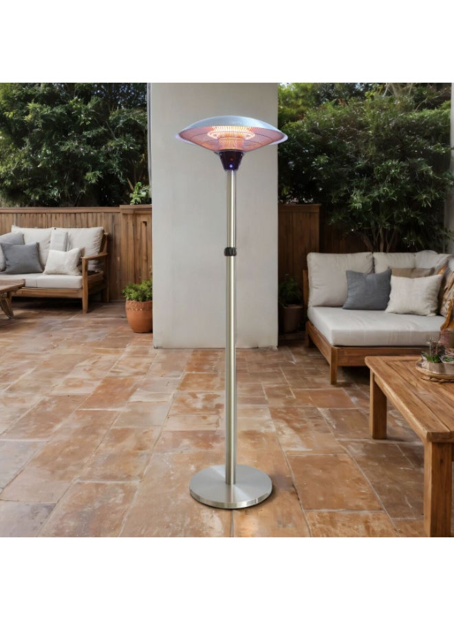 Hotspot 2100W 220V Durable Aluminum Patio Heater with Remote Control Silver 205 x 58.5 x 46 cm ZHQ1821SH-ADC-RM - Image 3