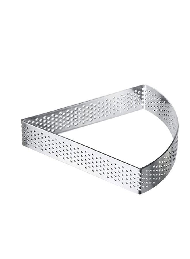 6 Pcs Tart Rings,Stainless Steel Perforated Tart Ring for Baking,Pastry Ring for French Tarte,Tart Crust,Gift Package,Fan Shape Chocolate Molds Round Cake Mold Cheesecake Cake Template Cake Tray  - Image 2