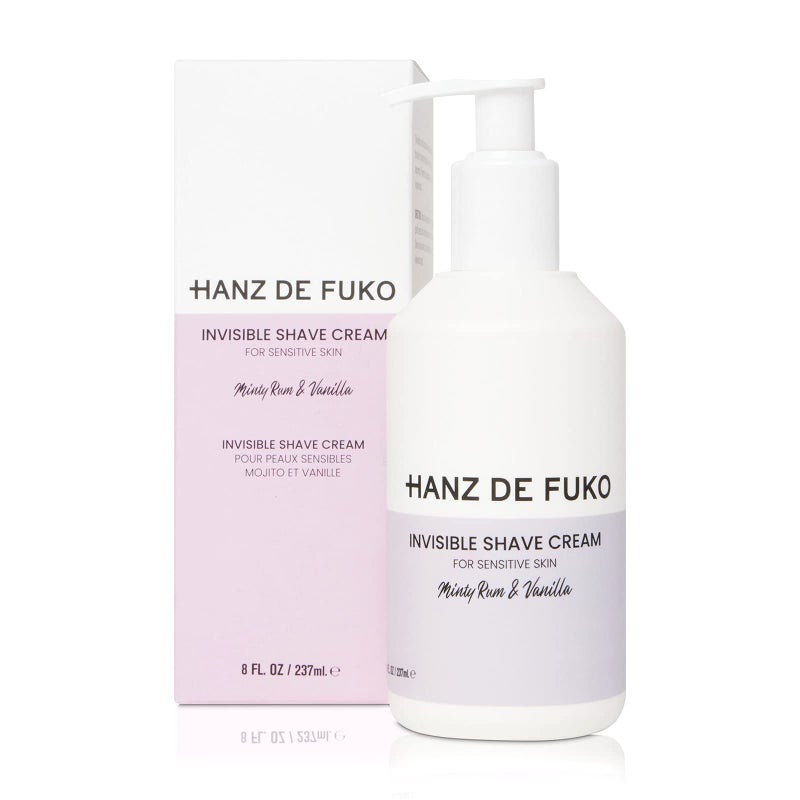Hanz de Fuko Invisible Shave Cream for Men & Women â€“ Premium Shaving Cream, Great for Sensitive Skin â€“ Hypoallergenic Formula with Aloe Vera, Shea Butter, Acai â€“ Sulfate and Paraben Free â€“ 8 oz. - Image 1