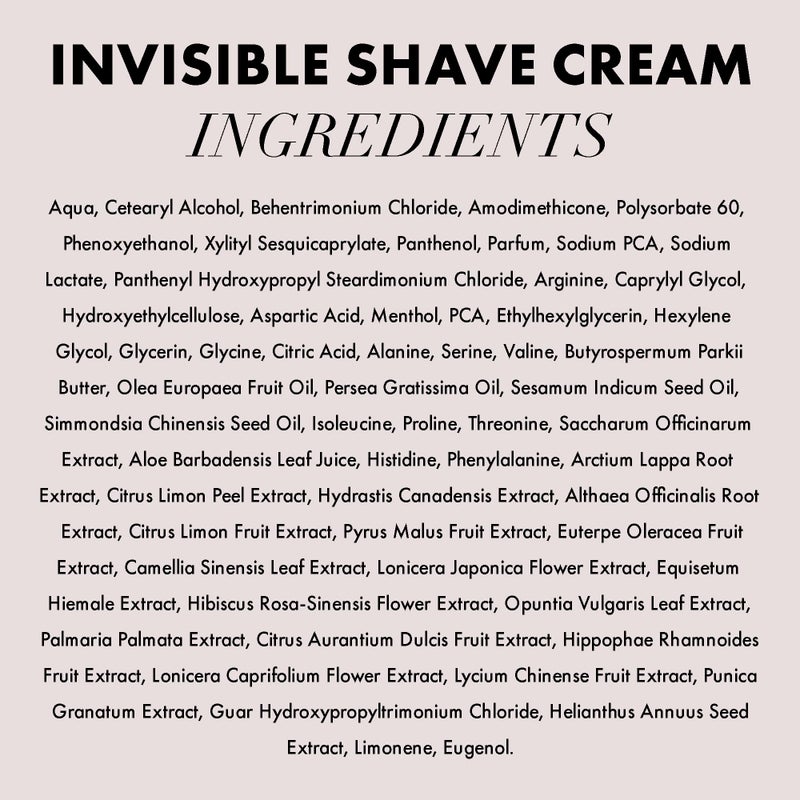 Hanz de Fuko Invisible Shave Cream for Men & Women â€“ Premium Shaving Cream, Great for Sensitive Skin â€“ Hypoallergenic Formula with Aloe Vera, Shea Butter, Acai â€“ Sulfate and Paraben Free â€“ 8 oz. - Image 3
