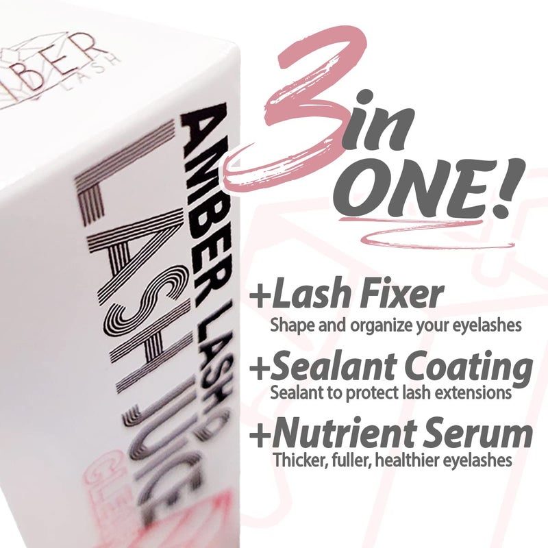 Amber Lash Lash Juice by Amber Lash, 3-in-1 Coating Essence and sealant for Eyelashes with Extensions and or Lift Perm, Protect and Nourish to Promote Healthy Eyelash 15ml / 0.51 fl oz (Clear) - Image 2