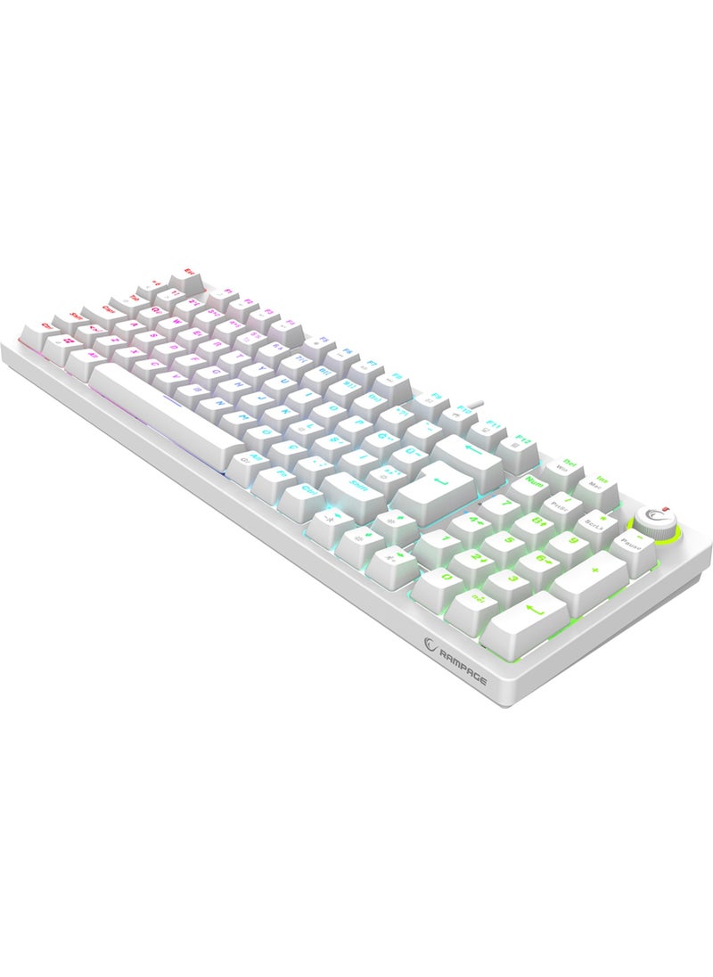 Rampage - Enigma RGB Illuminated Red Switch Full 1800 Compact Array Gaming Mechanical Gaming Keyboard - Image 1