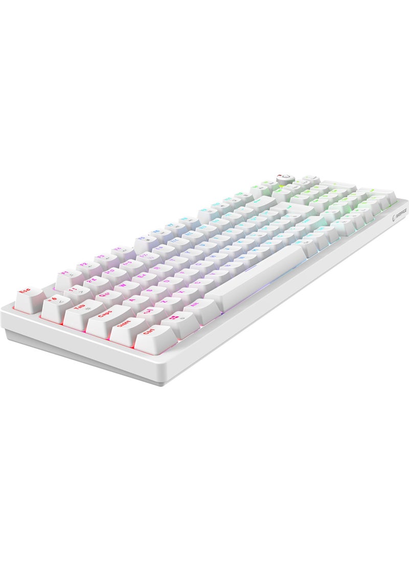 Rampage - Enigma RGB Illuminated Red Switch Full 1800 Compact Array Gaming Mechanical Gaming Keyboard - Image 1