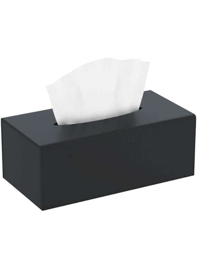 TPGP Acrylic Tissue Box Cover Tissue Holder Napkin Dispenser For Home Office Restaurant-Black  - Image 1