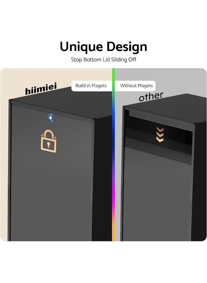 TPGP Acrylic Tissue Box Cover Tissue Holder Napkin Dispenser For Home Office Restaurant-Black  - Image 4