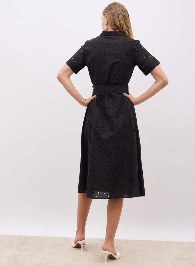 Styli Eyelet Shirt Dress - Image 5
