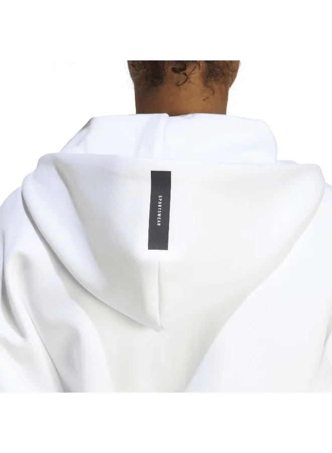 adidas بلوزة تدريب W Z.N.E. Fz بيضاء للنساء XS