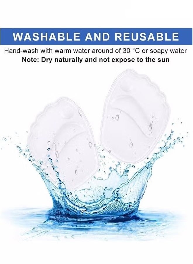 6 قطع من نعل الجل للأحذية ذات الكعب العالي، وسادة ذاتية اللصق لكرة القدم للنساء، نعل داخلي لامتصاص الصدمات لتخفيف الألم، وسائد أمامية مضادة للانزلاق، مقاس واحد يناسب الجميع - Image 3