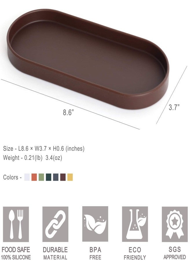 Lazy K Silicone Tray - Small Vanity Tray Organizer - Spoon Rest Holder - Kitchen Sink, Bathroom, Multi-Purpose Modern Counter Organizer (Black) - Image 3