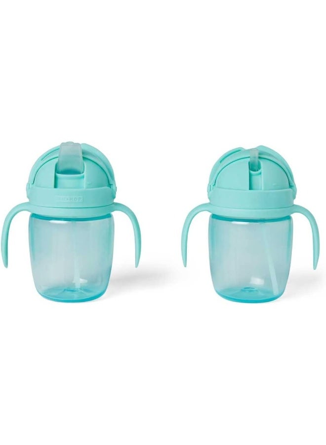 Skip Hop Sip-to-Straw Cups Set of 2 -Teal - Image 2