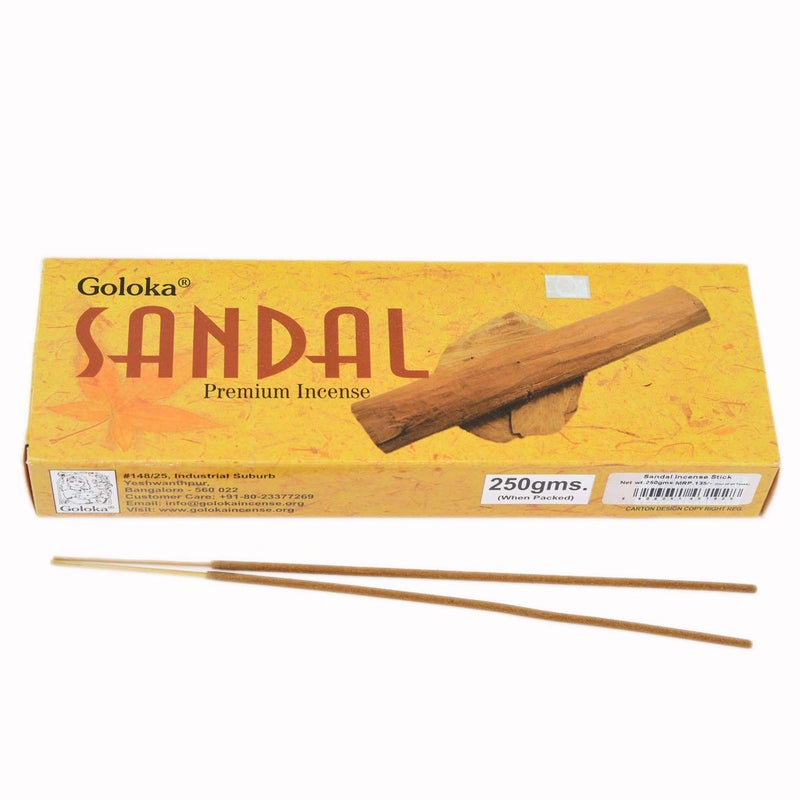 Goloka Goloka Sandal Agarbathi (Incense) Sticks Pack of 2 (250 Grams Each Pack) - Image 2