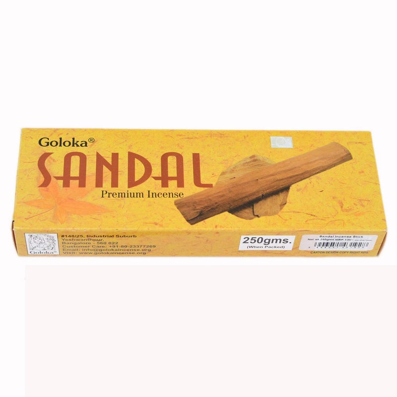 Goloka Goloka Sandal Agarbathi (Incense) Sticks Pack of 2 (250 Grams Each Pack) - Image 1