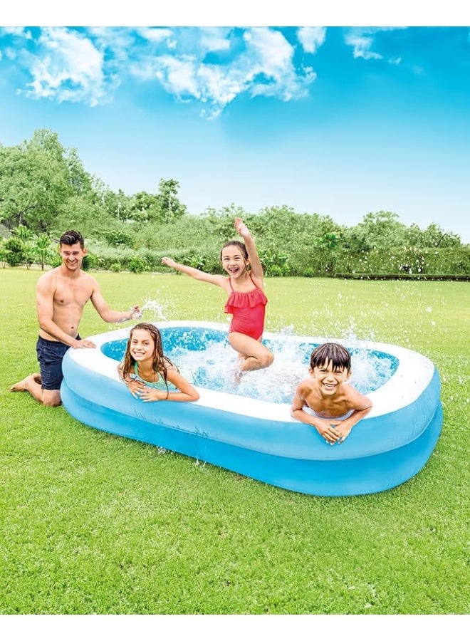 انتكس مسبح العائلي قابل للنفخ من انتكس، أزرق/أبيض، موديل 57180 - Image 2