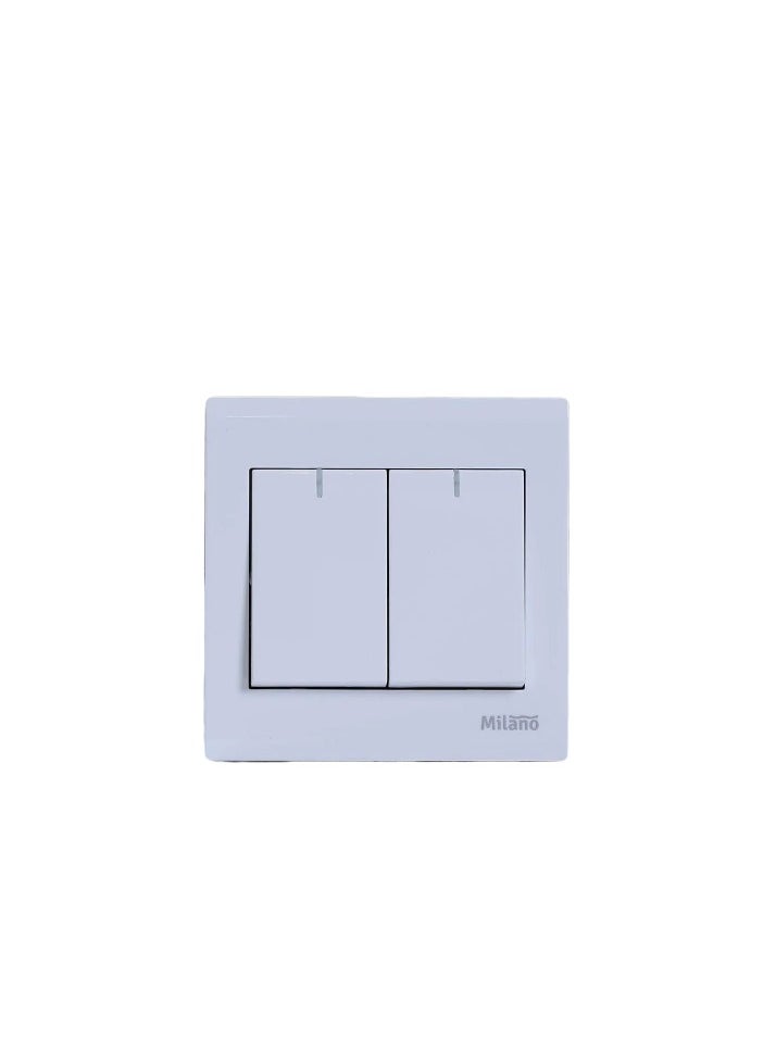 milano - Milano 16A-2Gang-2Way Switch A66-K02B - Image 1