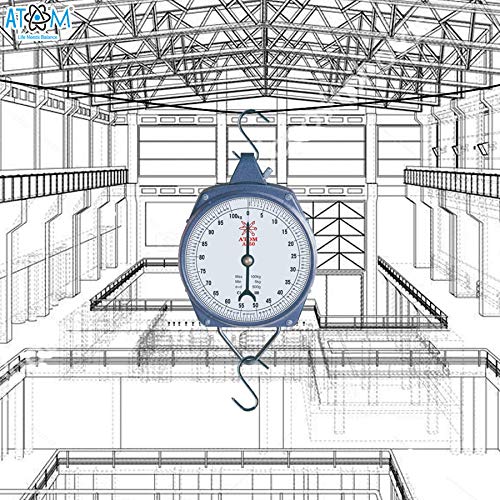 ATOM A350 Analog Metal Hanging Hook Luggage Portable Scale For Industrial Factory Use Capacity 100Kg - Image 4