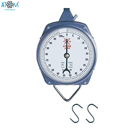 ATOM A350 Analog Metal Hanging Hook Luggage Portable Scale For Industrial Factory Use Capacity 100Kg - Image 5