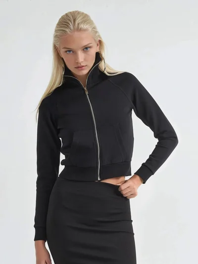 بوسيم جاكيت قطني بسحاب وجيوب من بوستيم