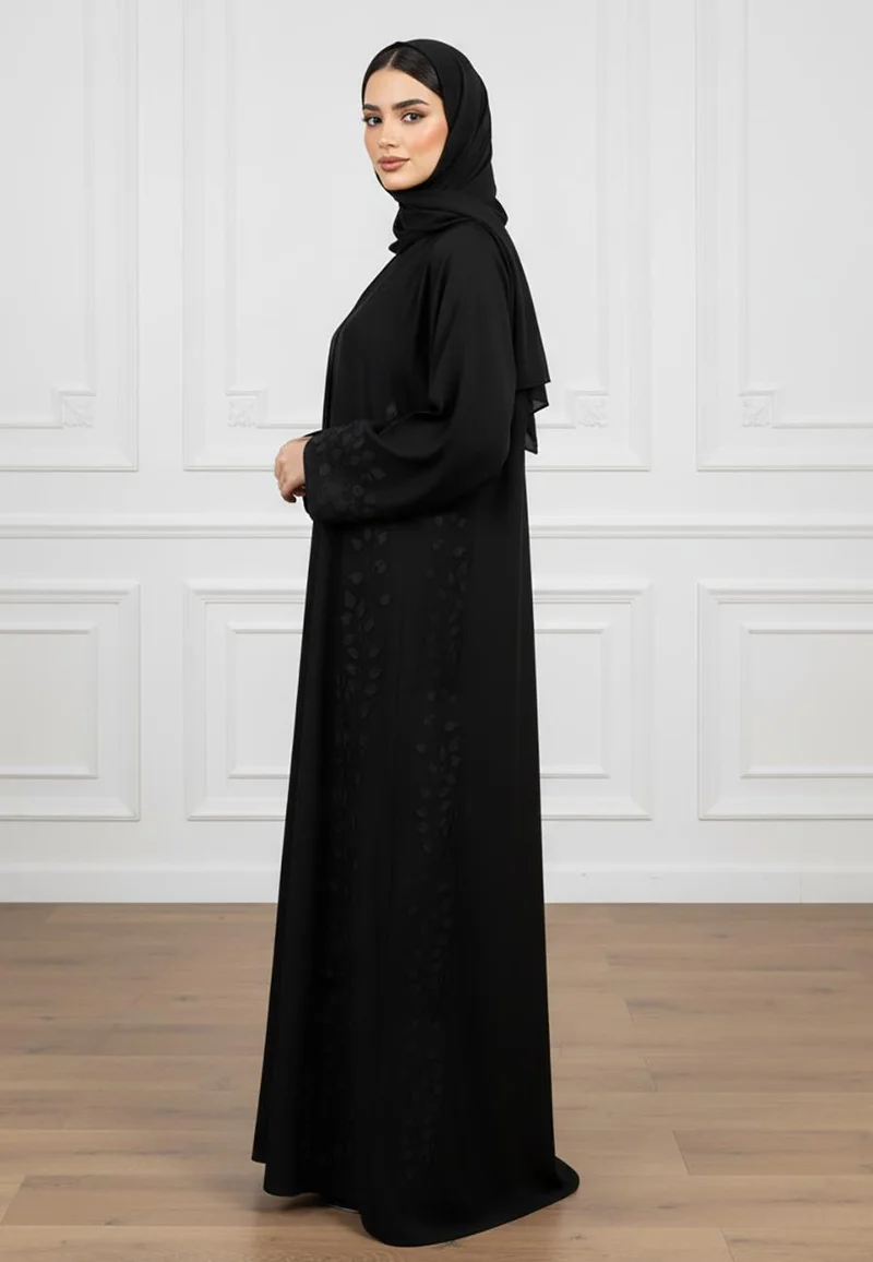النخبة Modern Nida Abaya with Contrast Paneling-827
